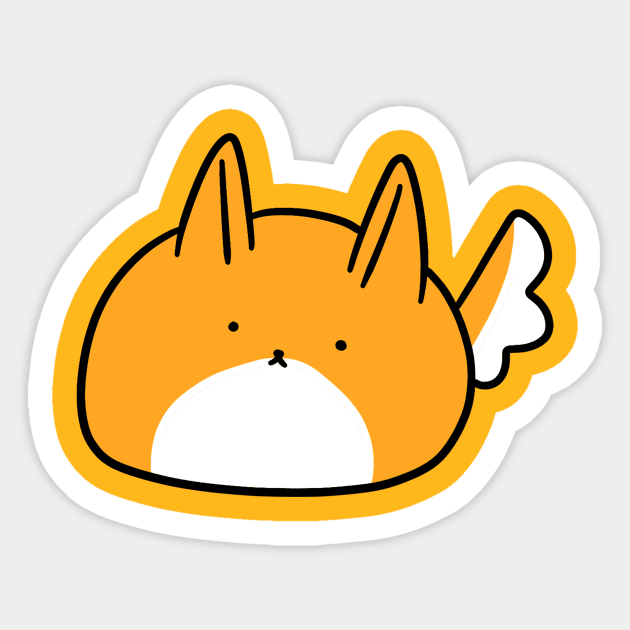 Pointy-Eared Dog Blob Sticker by saradaboru